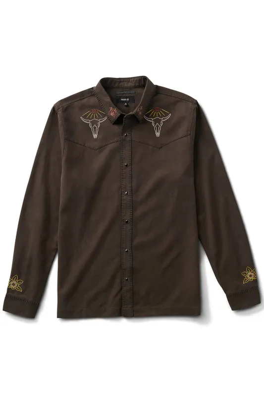 ON THE RANGE SHIRT Dark Brown sold by REVOLVR Menswear