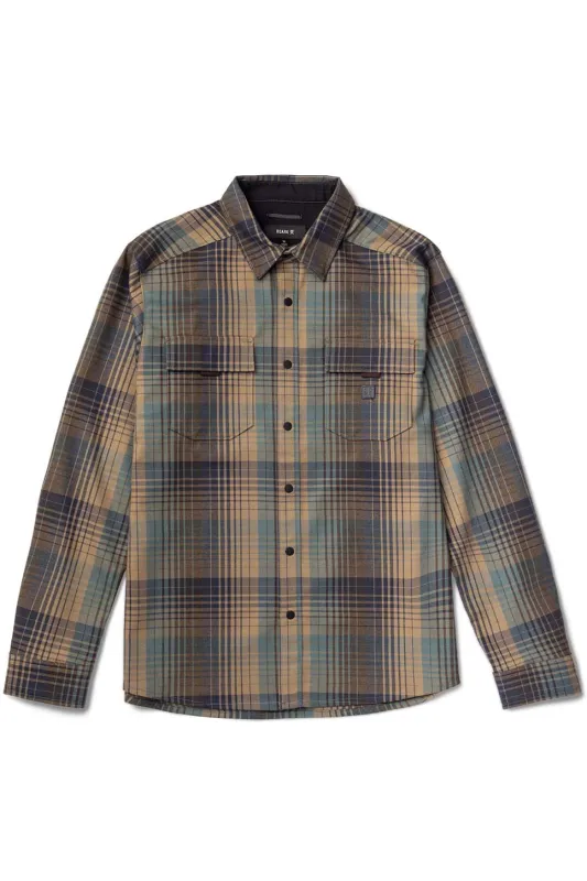 DIABLO LS FLANNEL Khaki sold by REVOLVR Menswear
