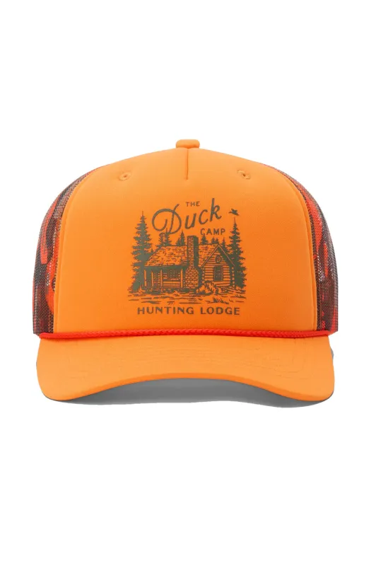 HUNTIN' LODGE RETRO TRUCKER Blaze Orange sold by REVOLVR Menswear