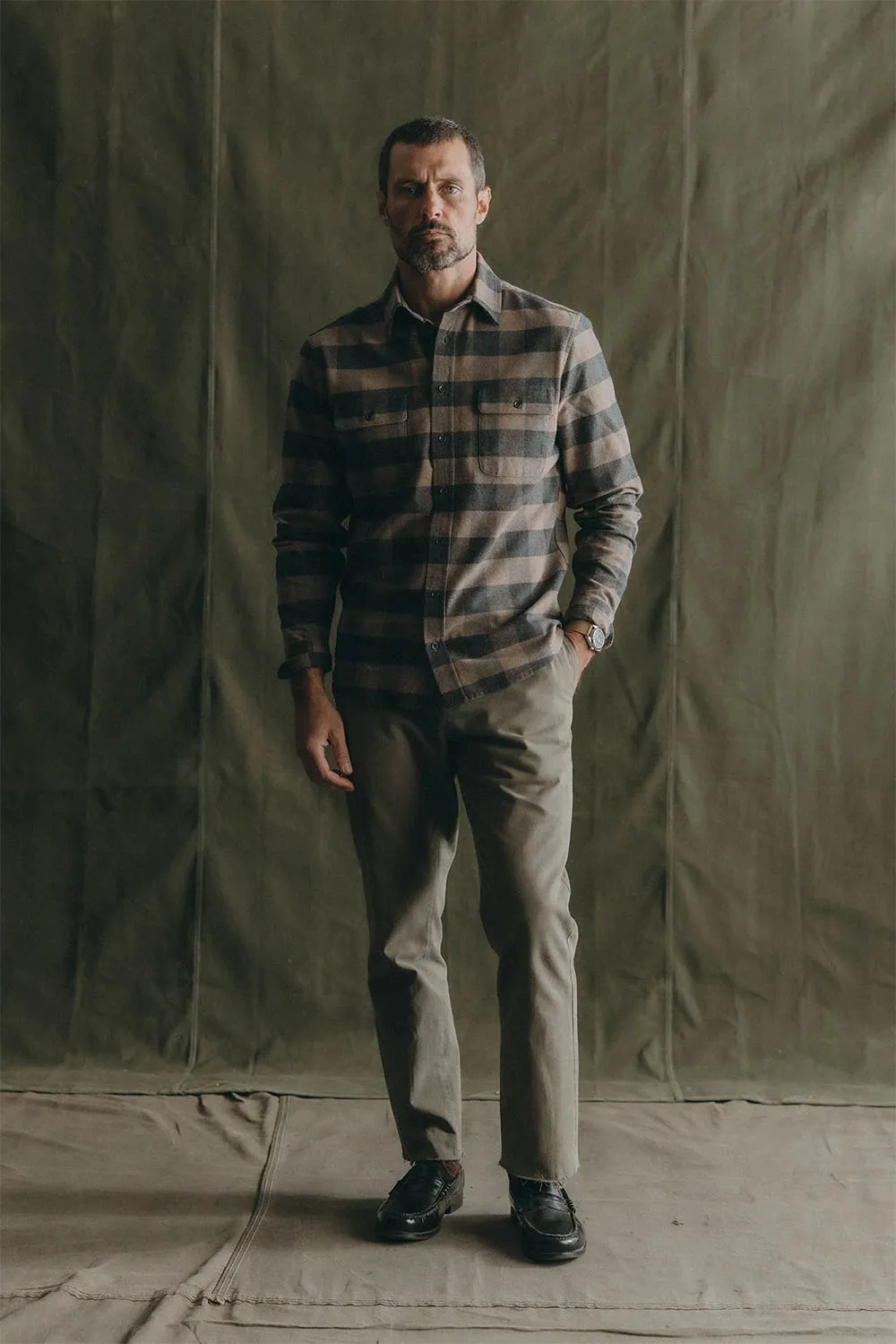 THE YOSEMITE SHIRT Heather Sable Buffalo Check sold by REVOLVR Menswear product image thumbnail 2