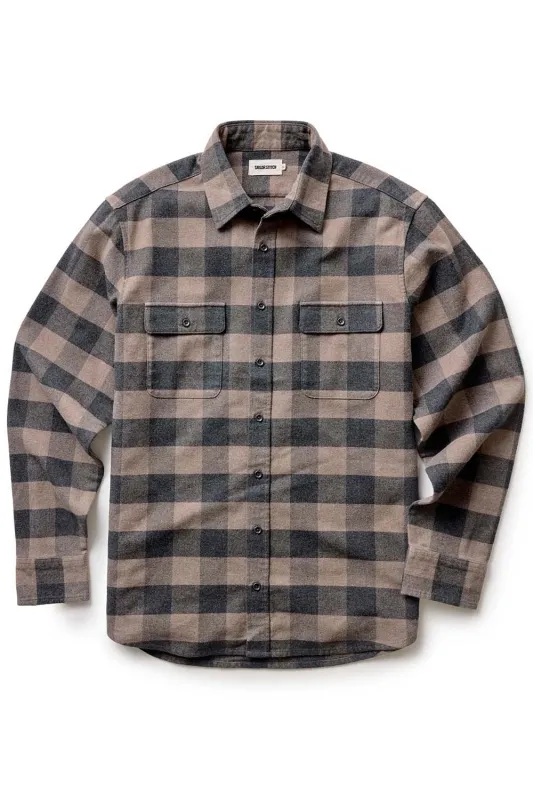 THE YOSEMITE SHIRT Heather Sable Buffalo Check sold by REVOLVR Menswear