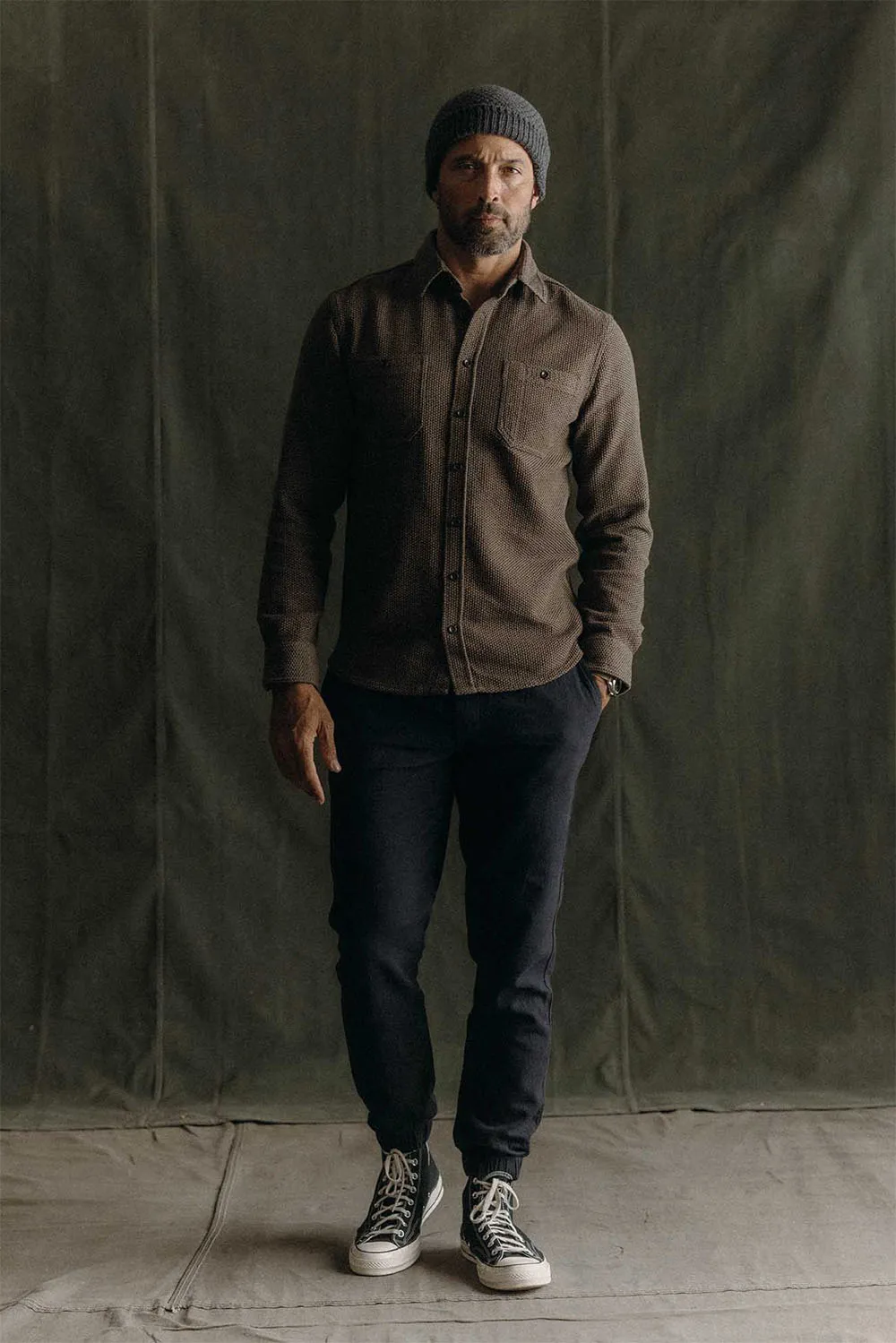 THE UTILITY SHIRT Mulch Sashiko sold by REVOLVR Menswear product image thumbnail 2