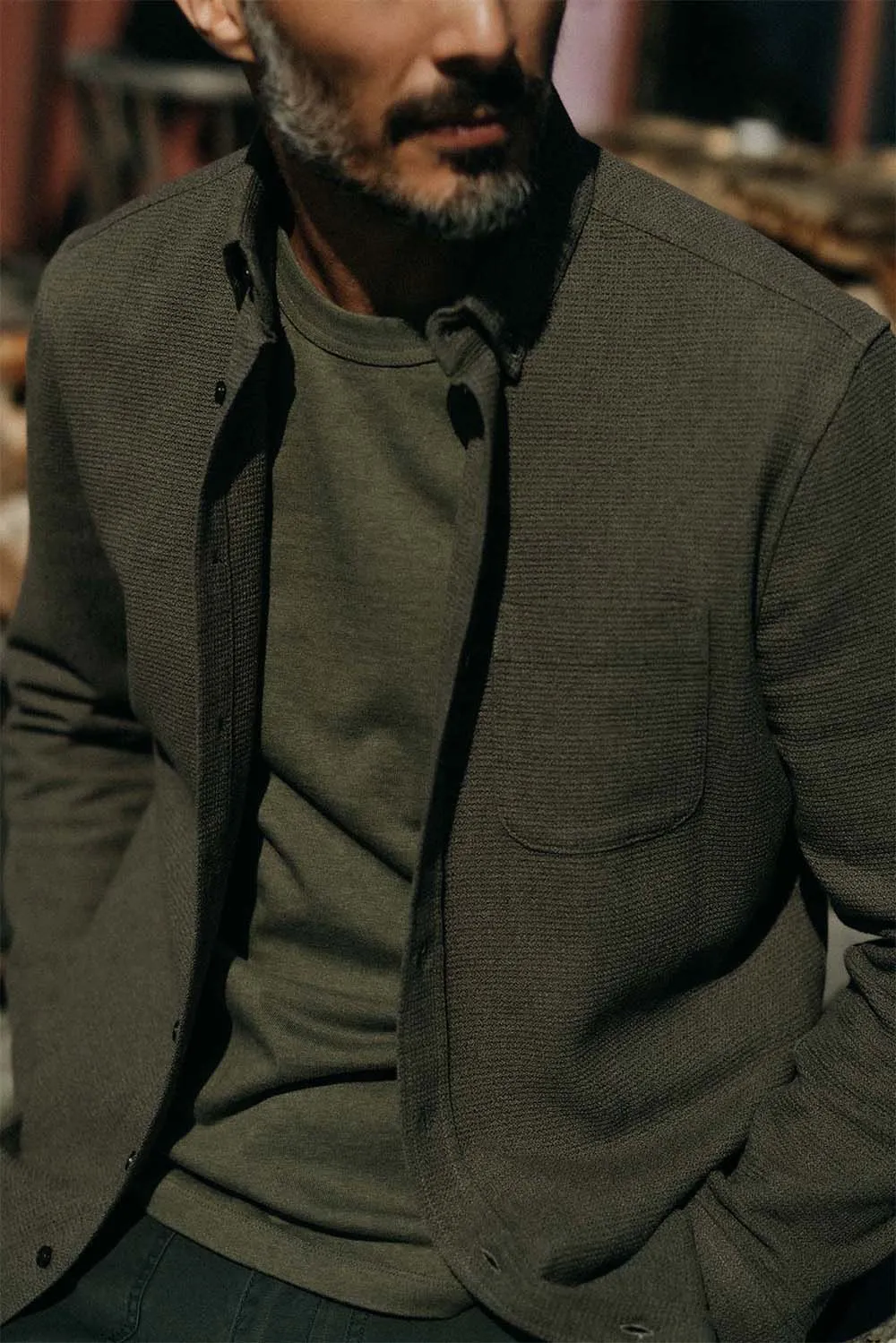 THE JACK Fatigue Olive Waffle sold by REVOLVR Menswear product image thumbnail 2