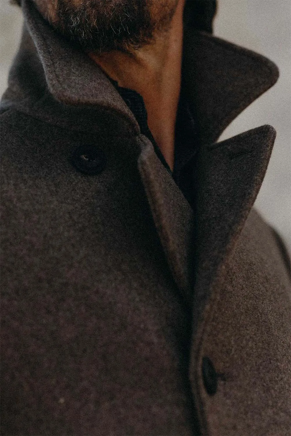THE MARINER COAT Sable Melton Wool sold by REVOLVR Menswear product image thumbnail 3