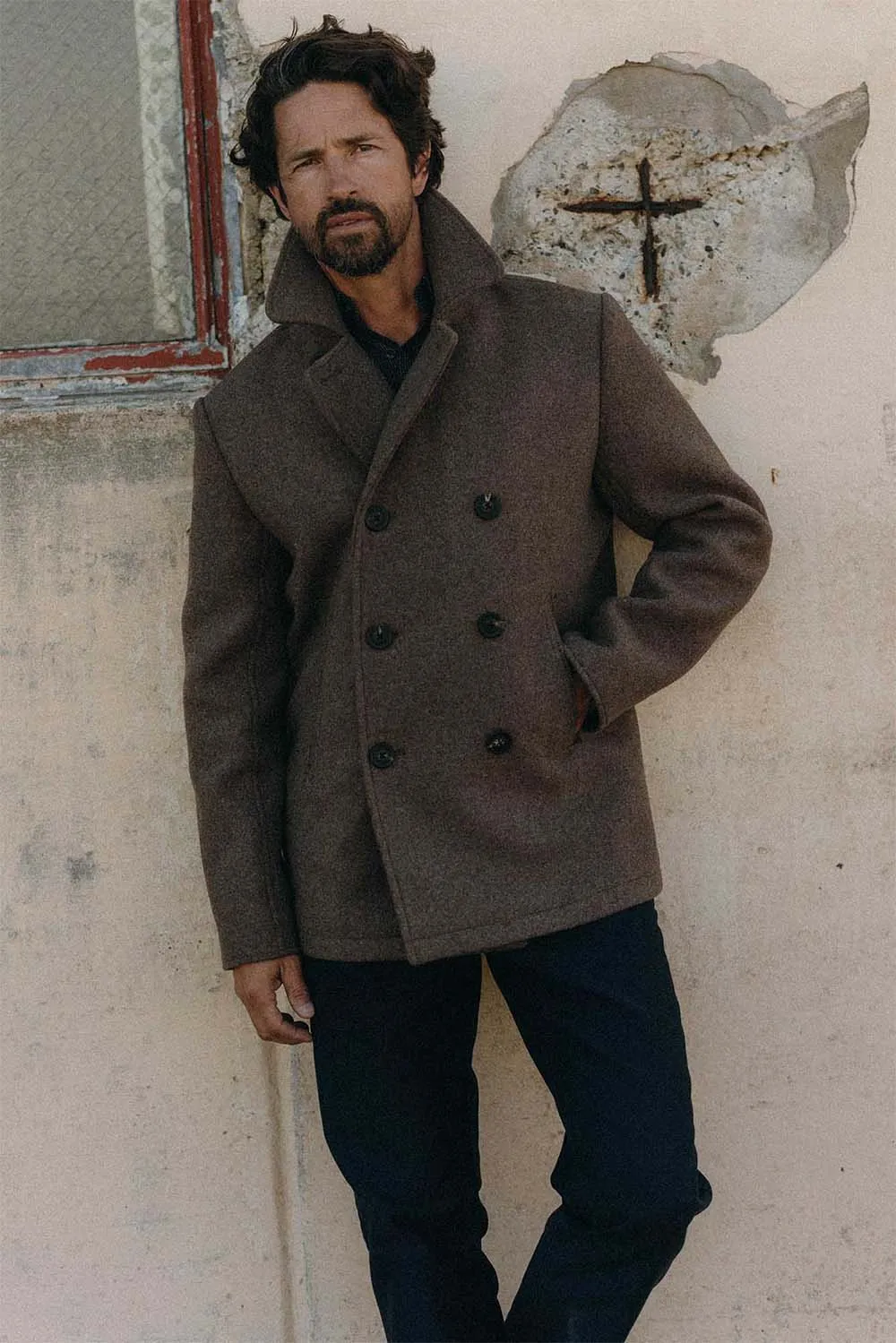 THE MARINER COAT Sable Melton Wool sold by REVOLVR Menswear product image thumbnail 2