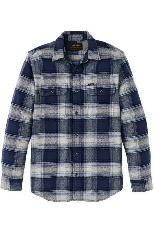 VINTAGE FLANNEL WORKSHIRT Lt Blue/Navy Plaid sold by REVOLVR Menswear