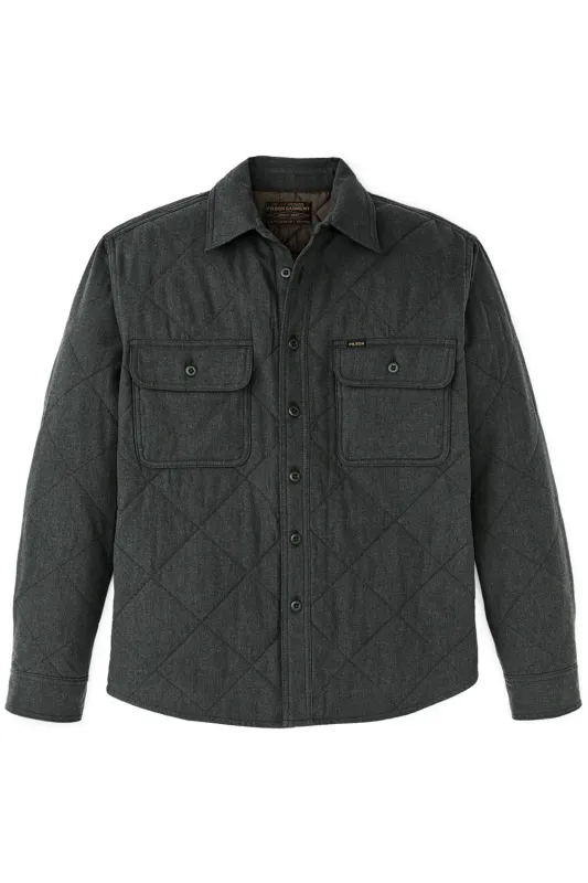 INSULATED FLANNEL SHIRT Charcoal sold by REVOLVR Menswear