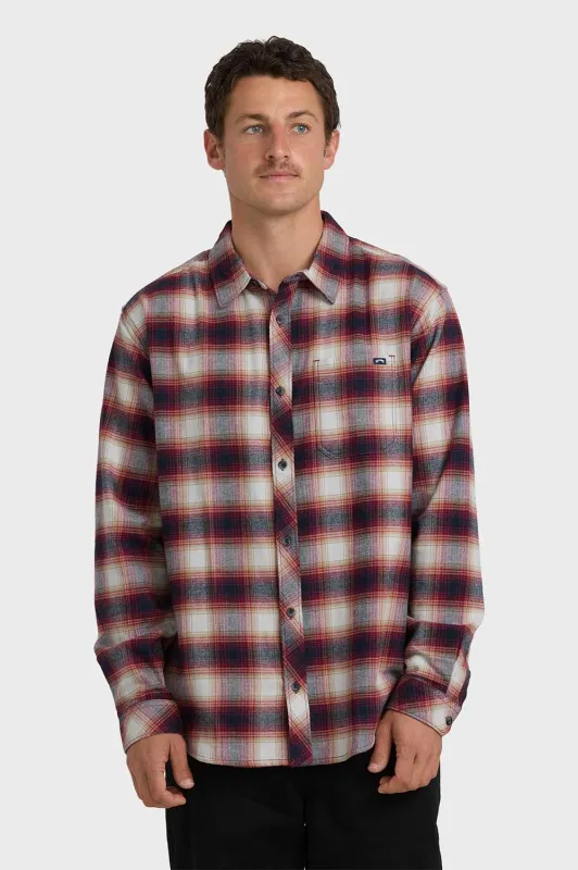 COASTLINE LS FLANNEL Plum sold by REVOLVR Menswear