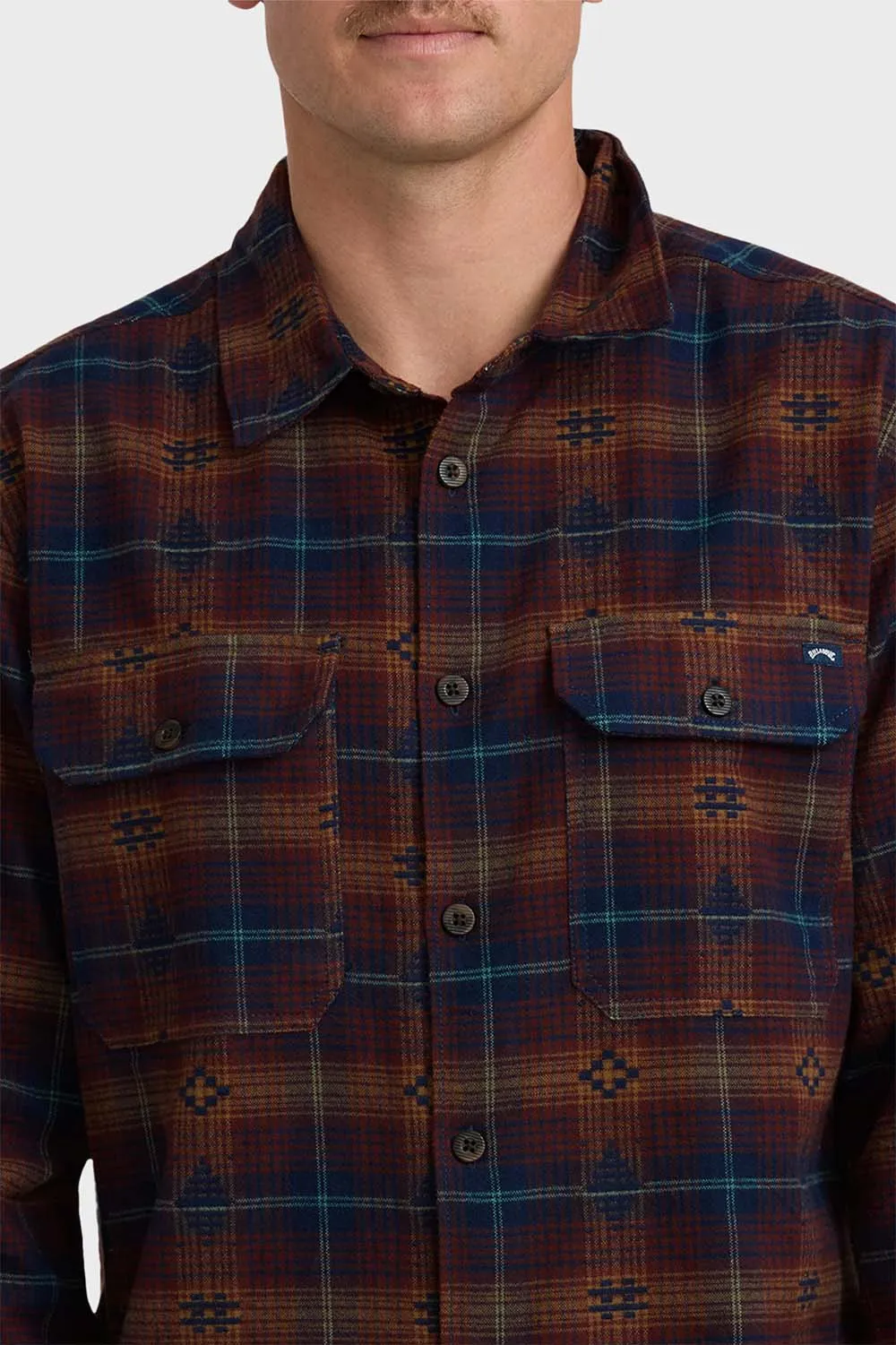 OFFSHORE JACQUARD FLANNEL Wine Multi sold by REVOLVR Menswear product image thumbnail 5