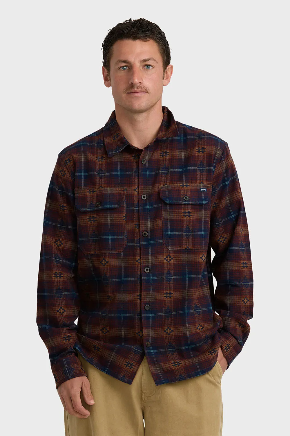 OFFSHORE JACQUARD FLANNEL Wine Multi sold by REVOLVR Menswear product image thumbnail 2