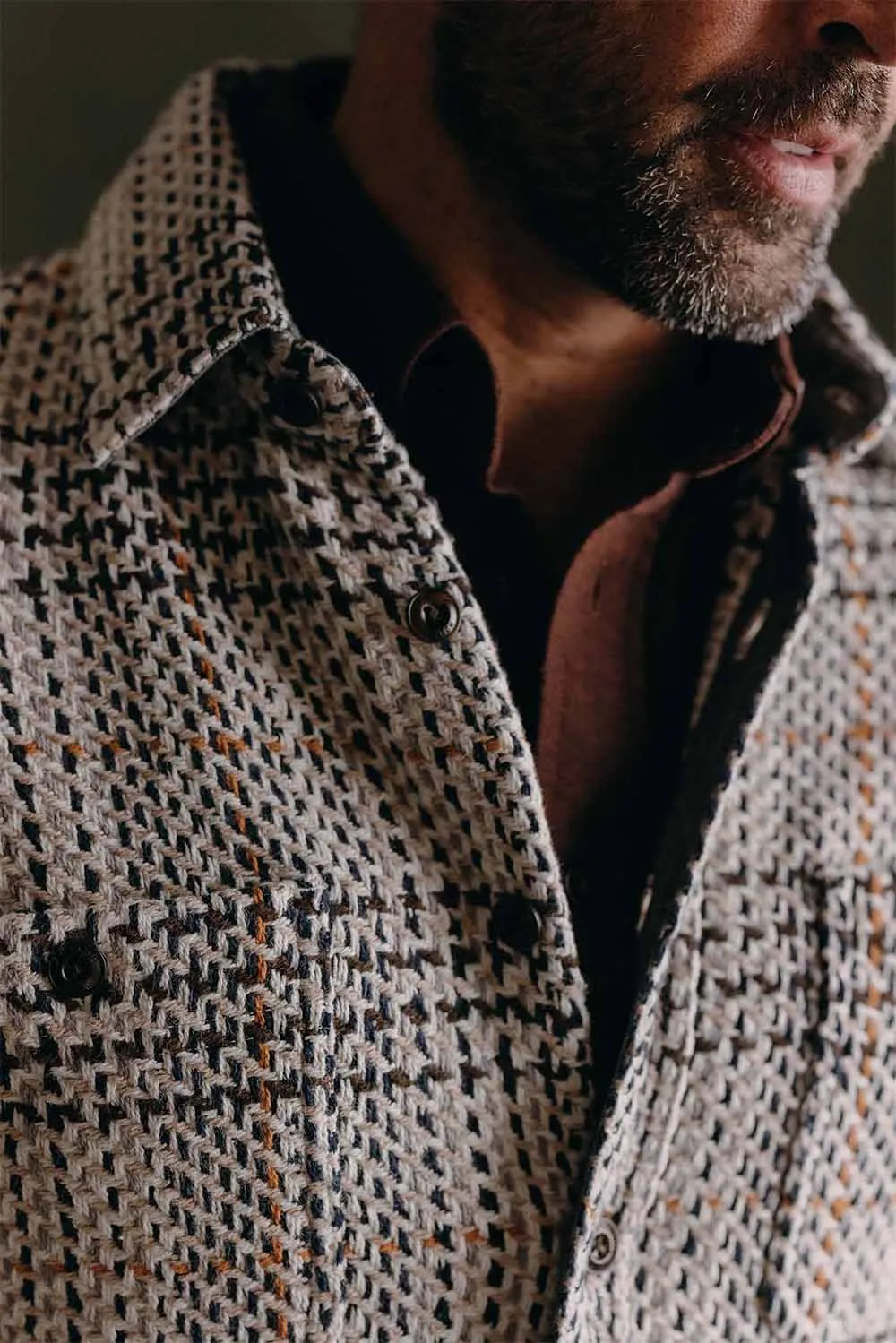 THE CUTTER OVERSHIRT Stone Plaid sold by REVOLVR Menswear product image thumbnail 4