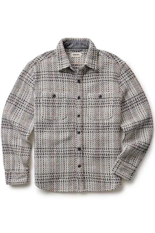 THE CUTTER OVERSHIRT Stone Plaid sold by REVOLVR Menswear