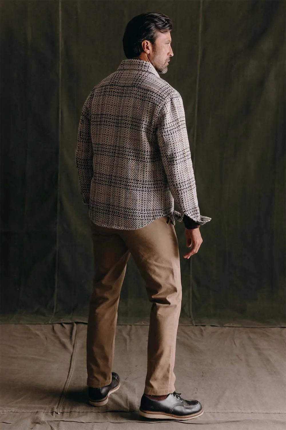 THE CUTTER OVERSHIRT Stone Plaid sold by REVOLVR Menswear product image thumbnail 3