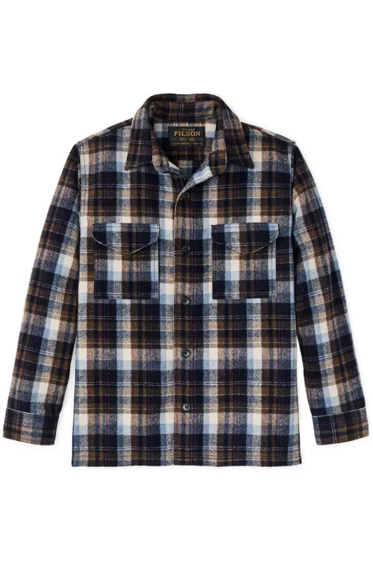FILSON JAC SHIRT Brown/Light Blue Multi Plaid sold by REVOLVR Menswear
