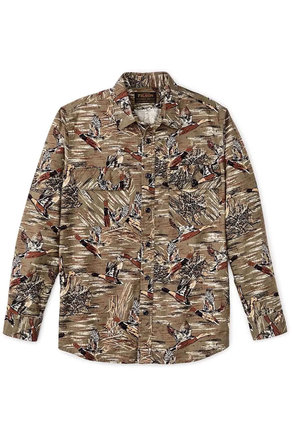 FIELD FLANNEL Brown/Marsh Mallards sold by REVOLVR Menswear