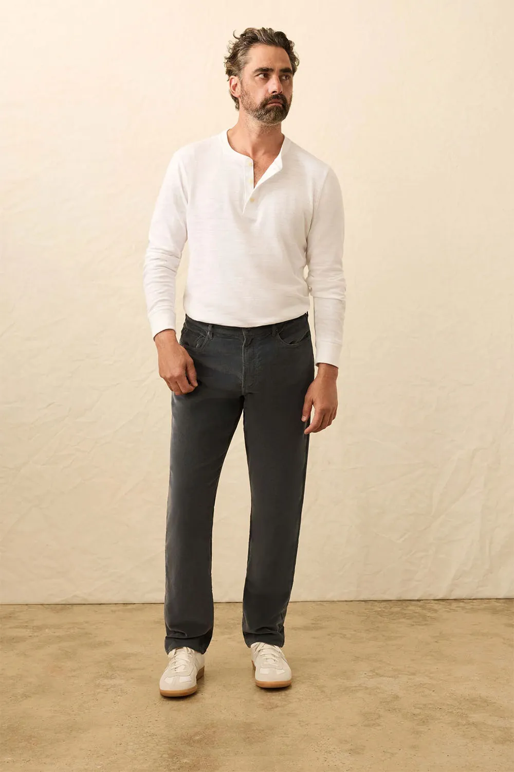 STRETCH TERRY CORD 5 PKT PANT Steel River sold by REVOLVR Menswear