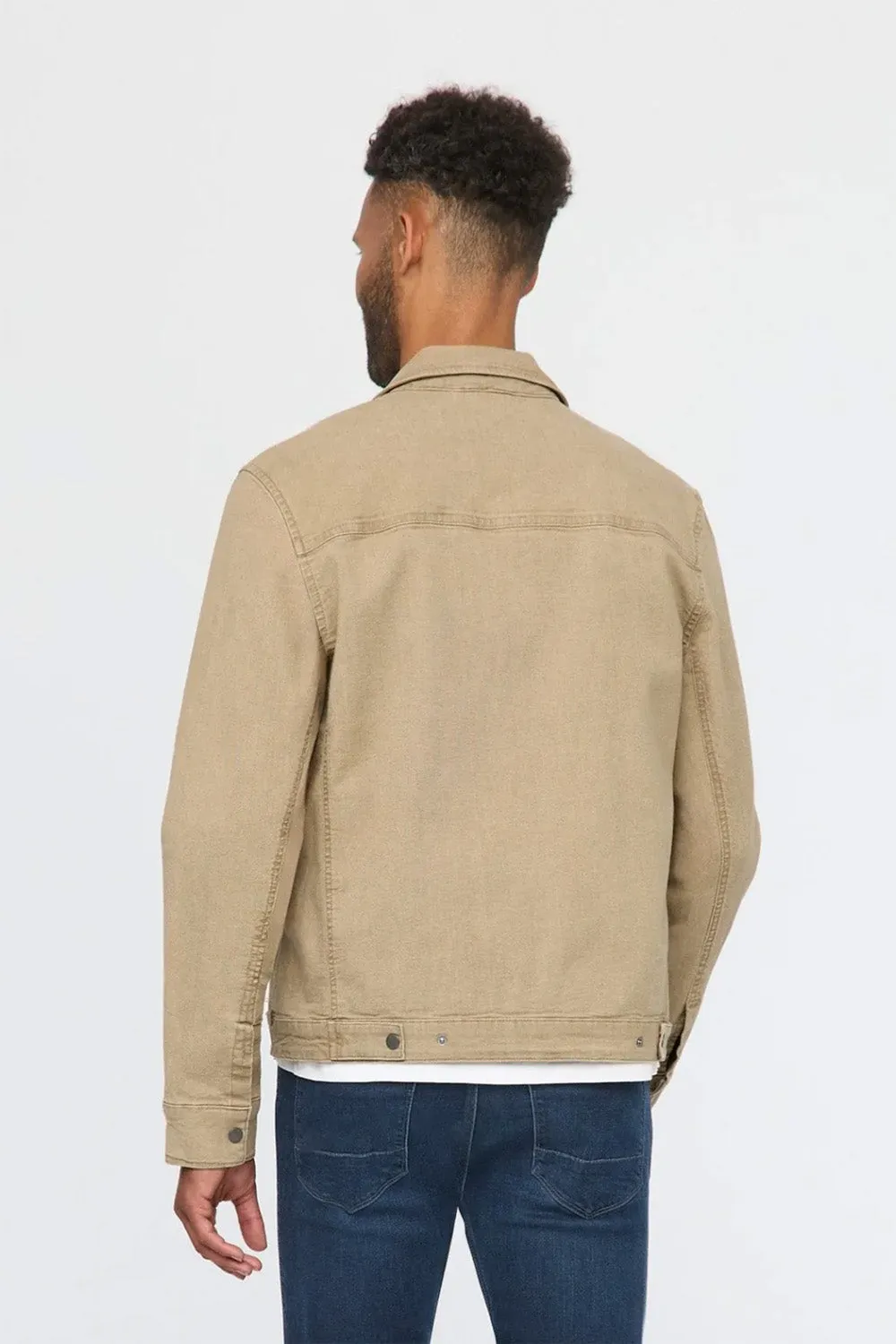 STRETCH CANVAS UTILITY JACKET Tan sold by REVOLVR Menswear product image thumbnail 3