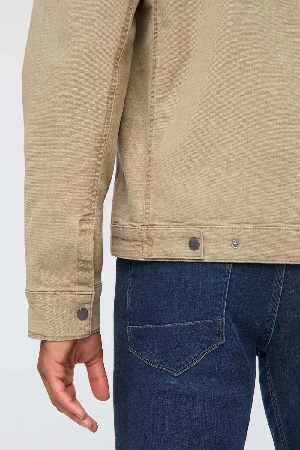 STRETCH CANVAS UTILITY JACKET Tan sold by REVOLVR Menswear product image thumbnail 5