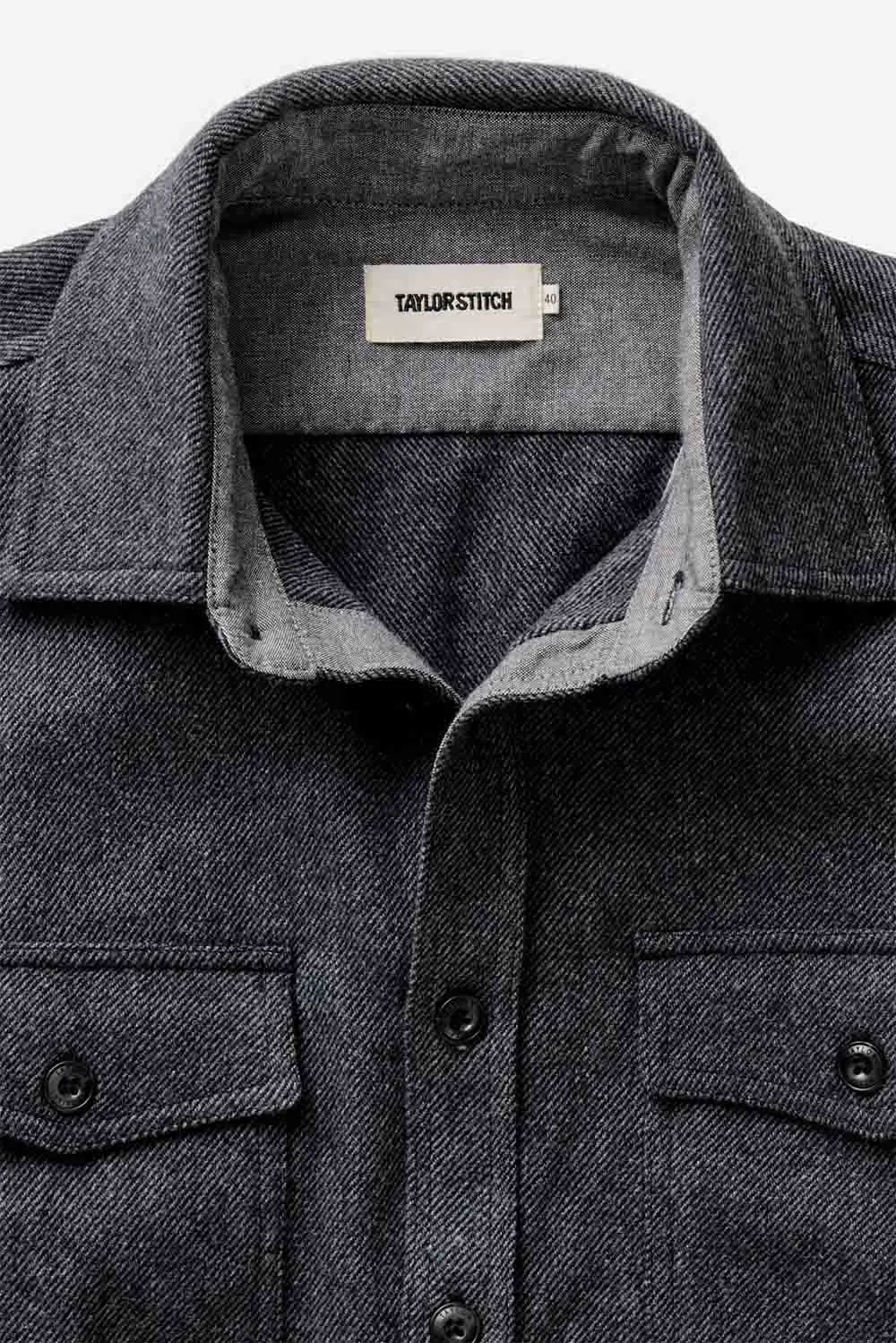 THE CPO SHIRT Heather Slate Twill sold by REVOLVR Menswear product image thumbnail 2