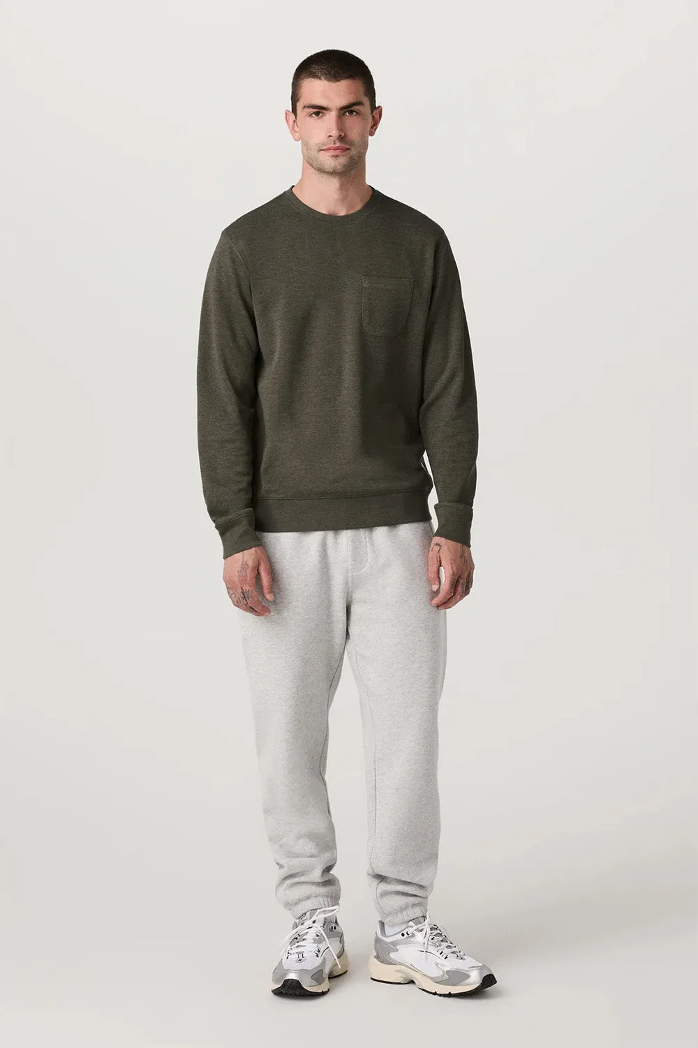 JEFFREYS CREW 2.0 Olive Heather sold by REVOLVR Menswear product image thumbnail 4
