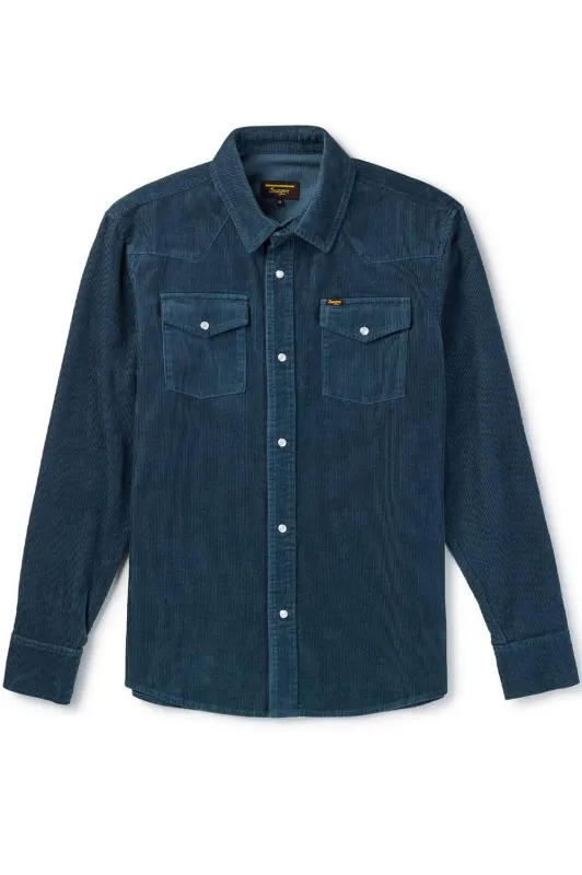 REAGAN PEARL SNAP CORD Stormy Blue sold by REVOLVR Menswear