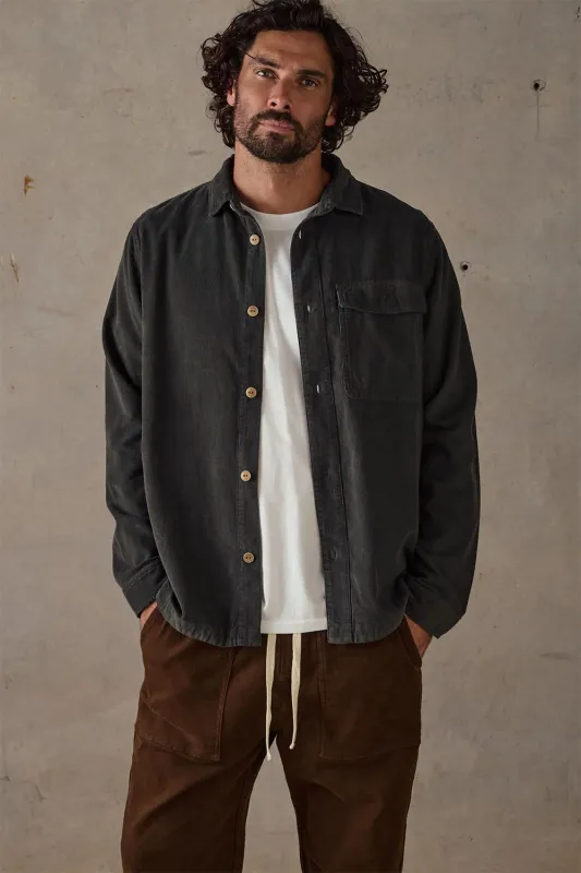 CORD SHIRT Slate sold by REVOLVR Menswear