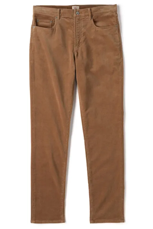STRETCH TERRY CORD 5 PKT PANT Maple Brown sold by REVOLVR Menswear