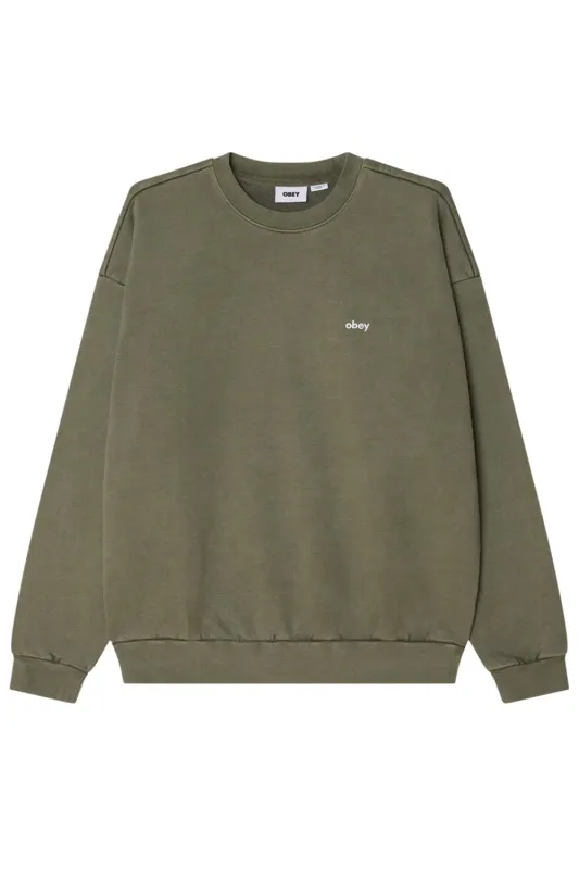 LOWERCASE PIGMENT CREW Deep Lichen Green sold by REVOLVR Menswear