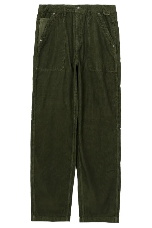 BASSET CORD TROUSER Timber Green sold by REVOLVR Menswear