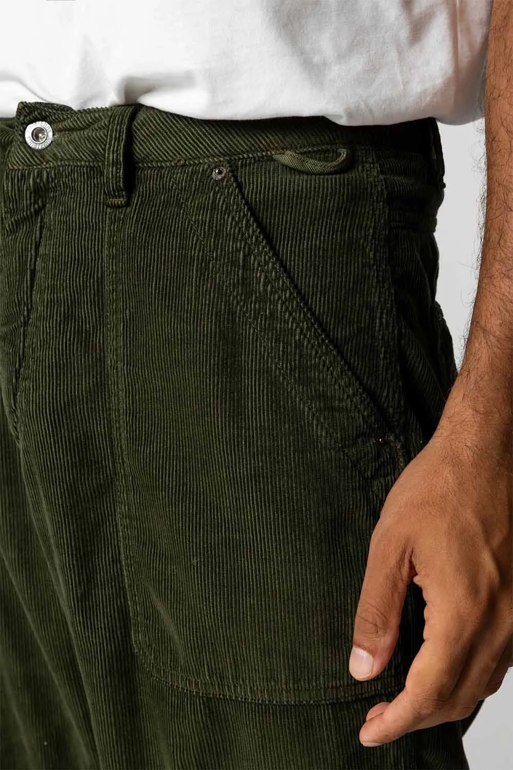 BASSET CORD TROUSER Timber Green sold by REVOLVR Menswear product image thumbnail 5