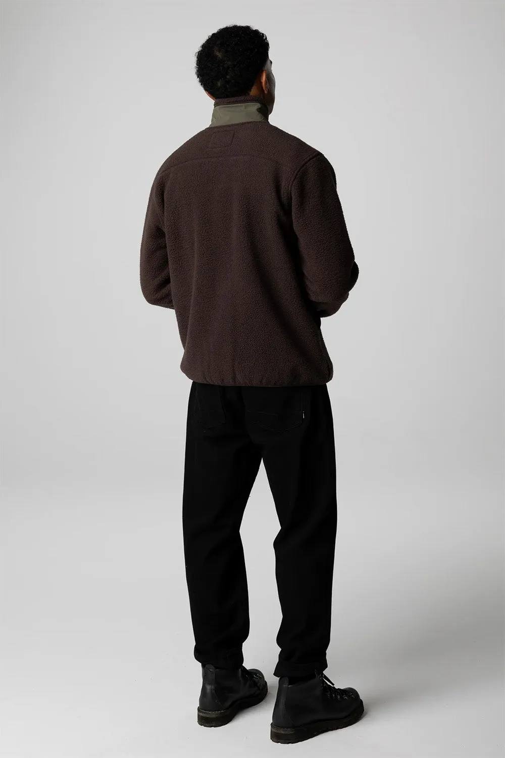 BOLSTER FLEECE FULL ZIP Burnt Umber/Olive sold by REVOLVR Menswear product image thumbnail 3