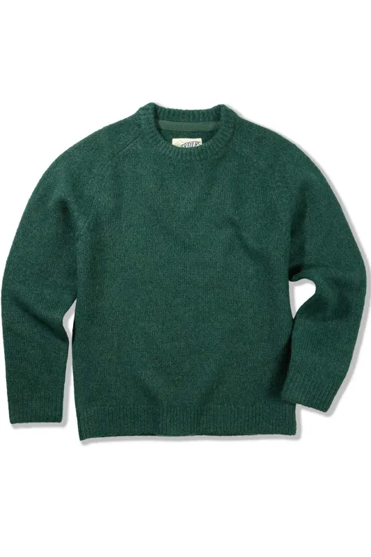 COLLEGIATE SWEATER CREW Bottle Green sold by REVOLVR Menswear