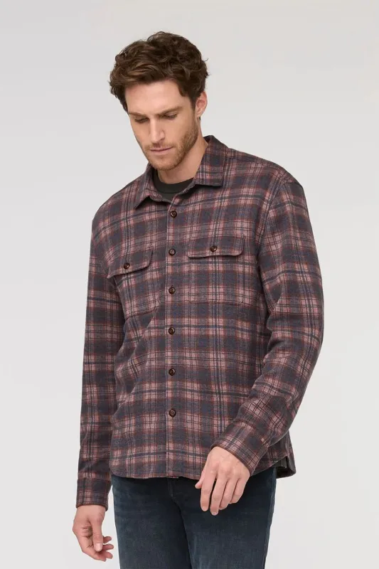 PERFORMANCE FLANNEL Heather Mauve Plaid sold by REVOLVR Menswear