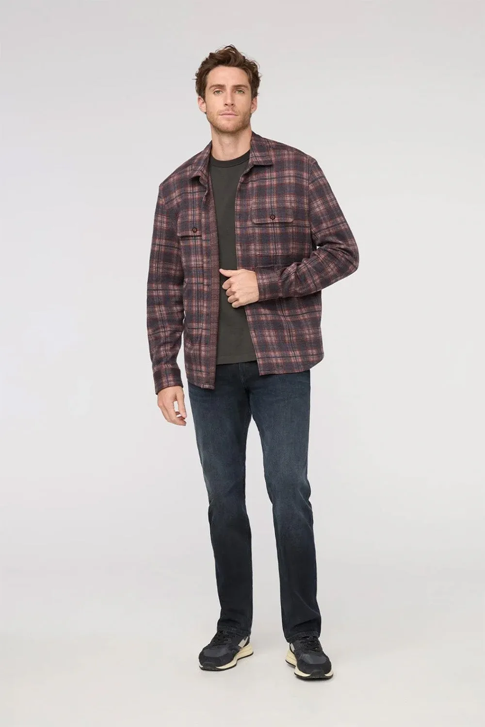 PERFORMANCE FLANNEL Heather Mauve Plaid sold by REVOLVR Menswear product image thumbnail 5