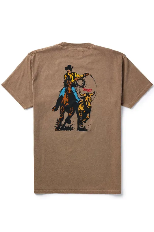 PREMIUM RODEO SERIES TEE Pigment Brown sold by REVOLVR Menswear