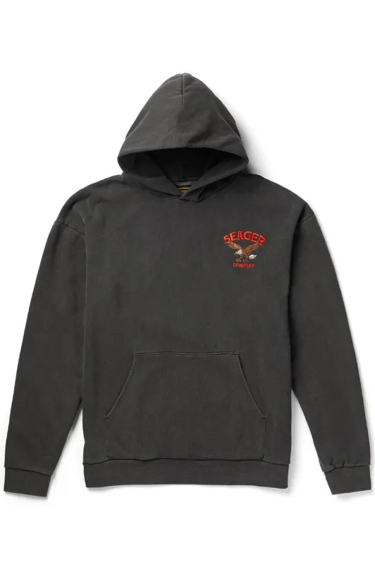 BRADLEY HOODIE Pigment Black sold by REVOLVR Menswear