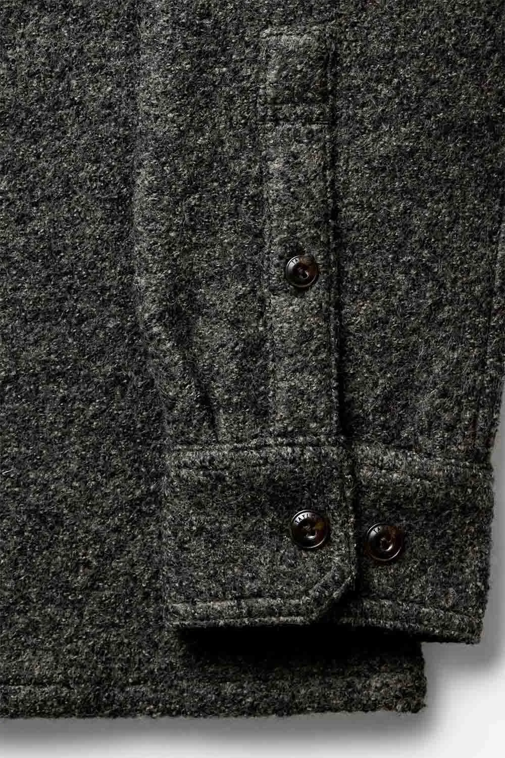 THE CONNOR OVERSHIRT Heather Olive Boucle sold by REVOLVR Menswear product image thumbnail 5