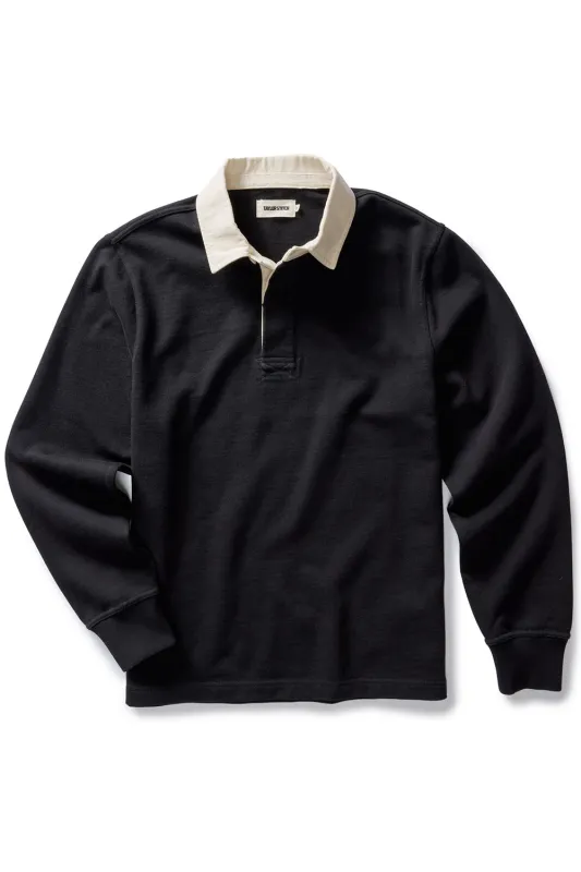 THE RUGBY SHIRT Coal sold by REVOLVR Menswear