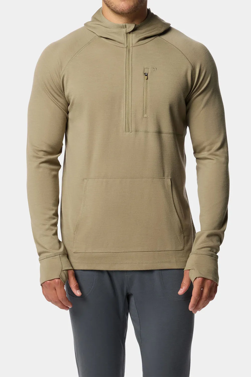MERINO HALF ZIP HOOD Sagebrush sold by REVOLVR Menswear product image thumbnail 2