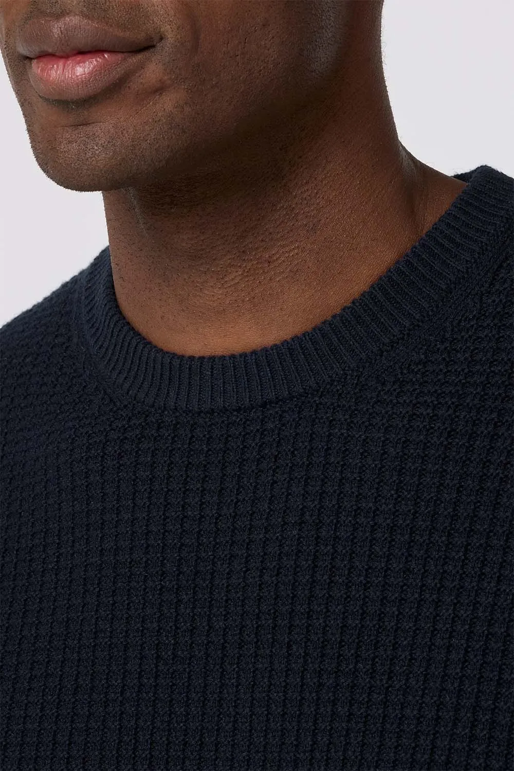 CRAWFORD CREWNECK SWEATER Navy sold by REVOLVR Menswear product image thumbnail 3