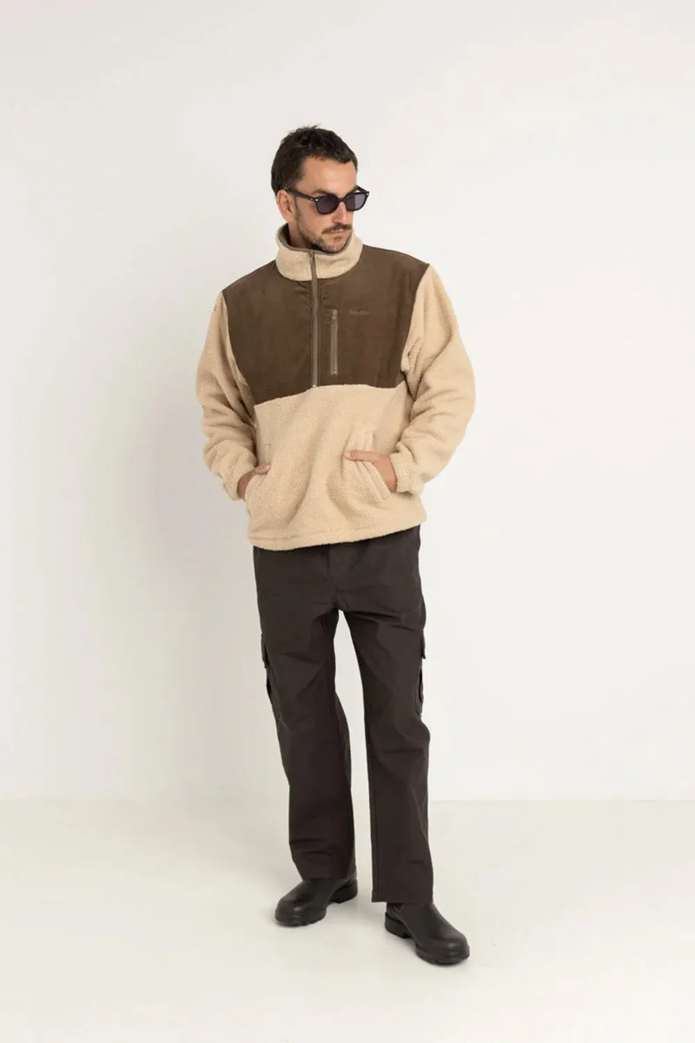 DUNE HALF ZIP PULLOVER Tobacco sold by REVOLVR Menswear product image thumbnail 5
