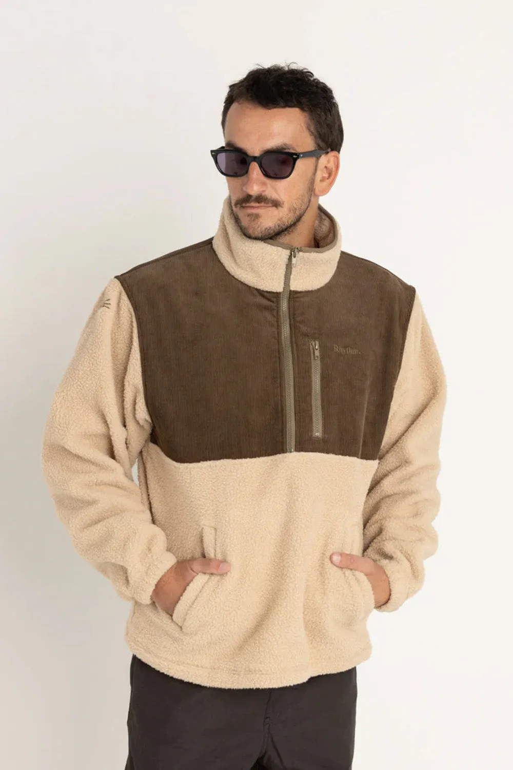 DUNE HALF ZIP PULLOVER Tobacco sold by REVOLVR Menswear product image thumbnail 2