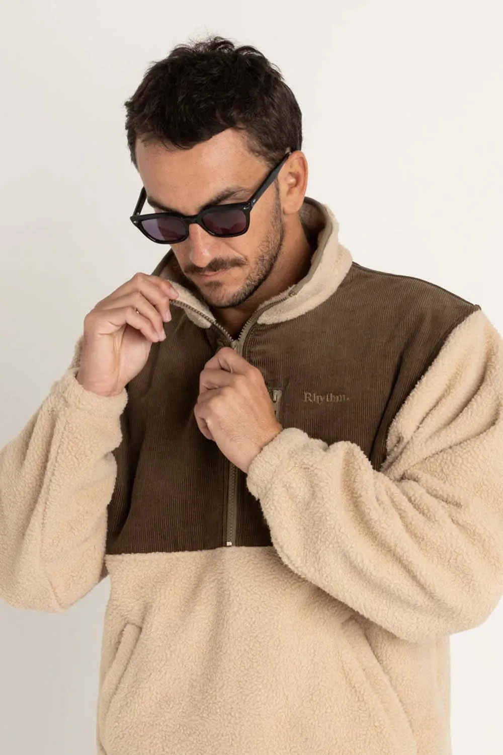 DUNE HALF ZIP PULLOVER Tobacco sold by REVOLVR Menswear product image thumbnail 4