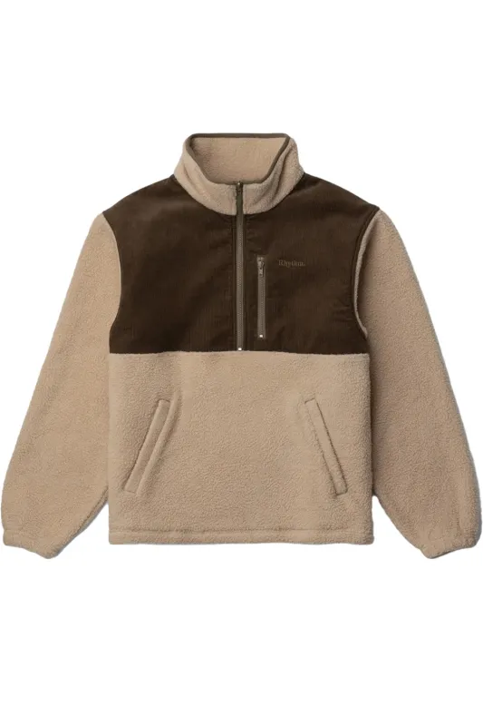 DUNE HALF ZIP PULLOVER Tobacco sold by REVOLVR Menswear