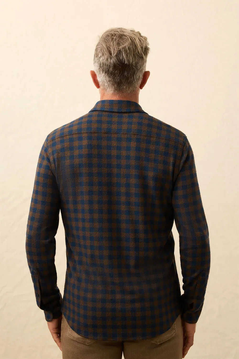LEGEND SWEATER SHIRT Navy Woodland Check sold by REVOLVR Menswear product image thumbnail 2