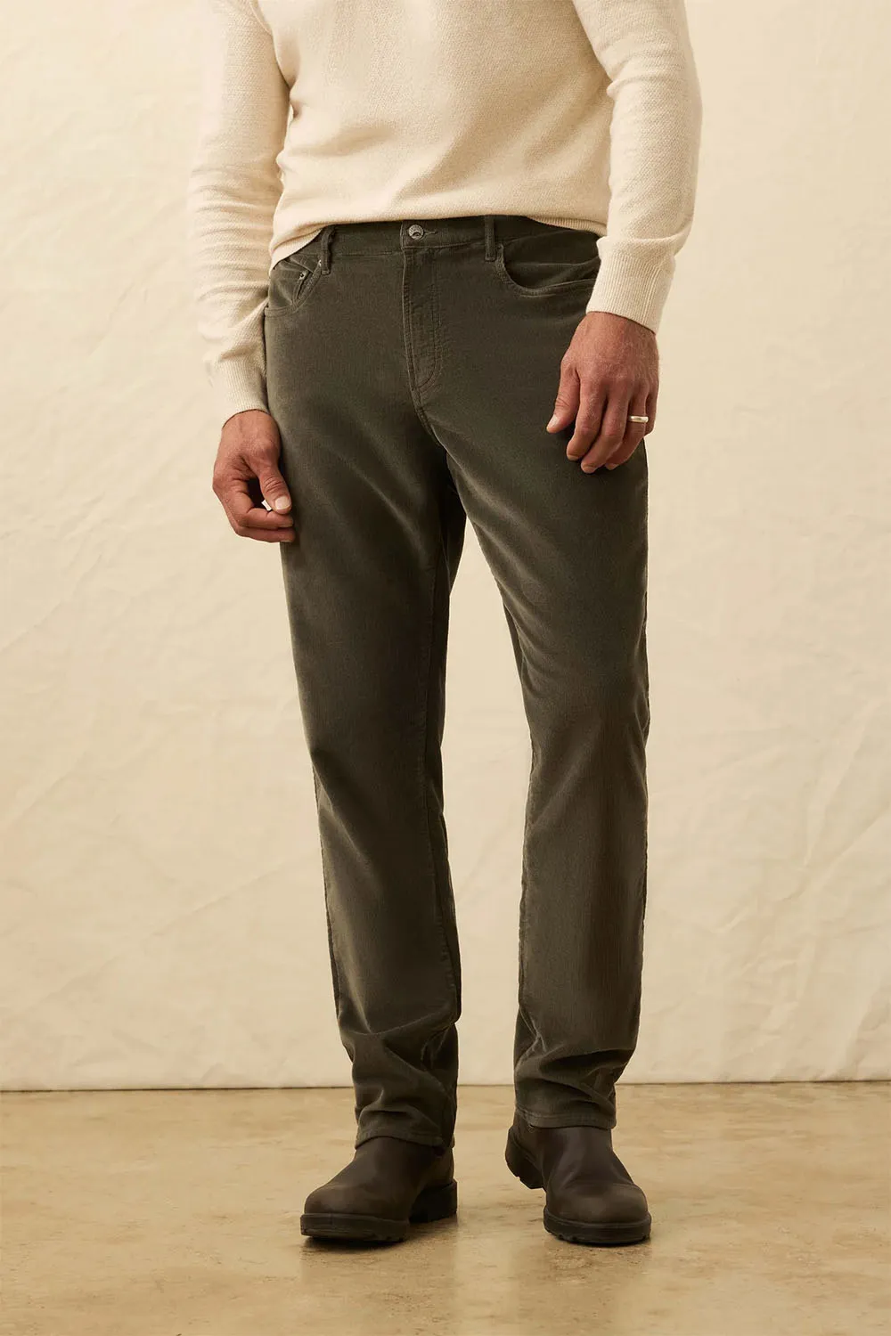 STRETCH TERRY CORD 5 PKT PANT Mountain Forest sold by REVOLVR Menswear product image thumbnail 2