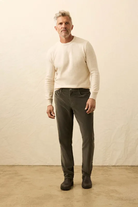 STRETCH TERRY CORD 5 PKT PANT Mountain Forest sold by REVOLVR Menswear