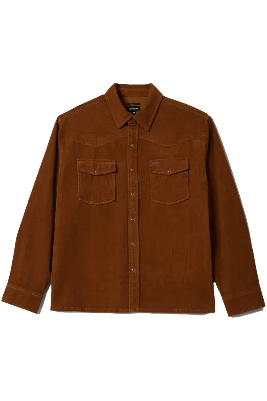 NEW WEST OVERSHIRT Washed Copper Cord sold by REVOLVR Menswear