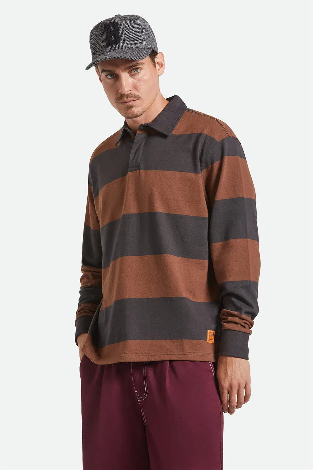 UNION HW RUGBY POLO Washed Black/Pinecone Brown sold by REVOLVR Menswear product image thumbnail 2