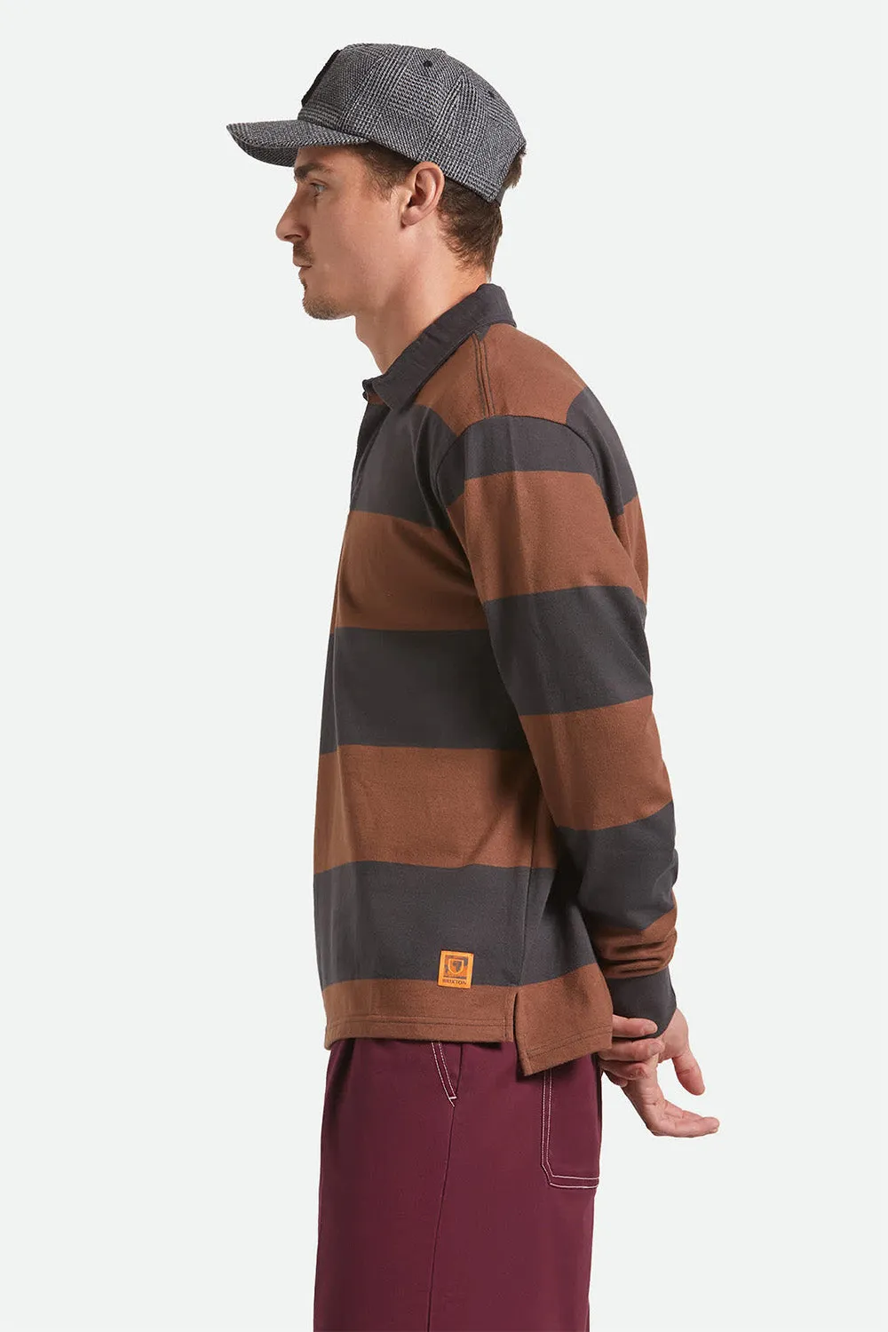 UNION HW RUGBY POLO Washed Black/Pinecone Brown sold by REVOLVR Menswear product image thumbnail 3